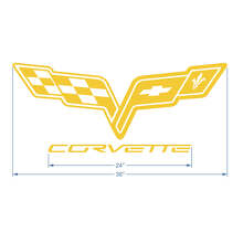 Corvette C6 Motorhaubenlogo Vinyl Aufkleber Sticker
 2