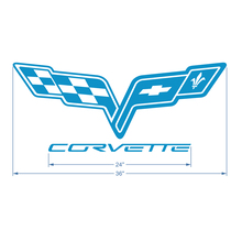 Corvette C6 Motorhaubenlogo Vinyl Aufkleber Sticker
 3