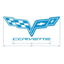 Corvette C6 Motorhaubenlogo Vinyl Aufkleber Sticker
 3