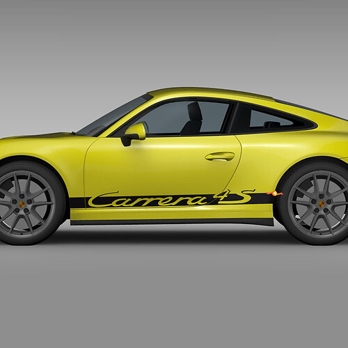 Seitenwangenverkleidung Racing Streifen Aufkleber für Porsche Carrera 4S
