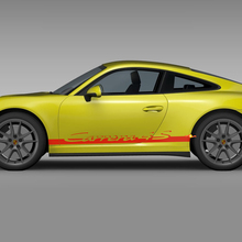 Seitenwangenverkleidung Racing Streifen Aufkleber für Porsche Carrera 4S 2
 2