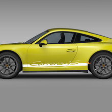 Seitenwangenverkleidung Racing Streifen Aufkleber für Porsche Carrera 4S 2
 3