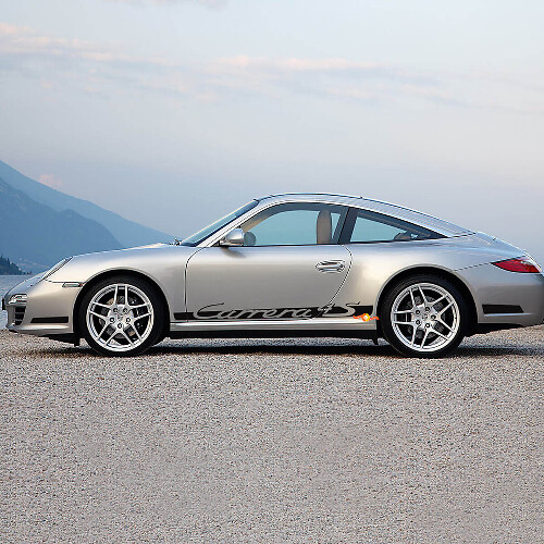 Seitlicher Schweller Rennstreifen Aufkleber 4 für Porsche Carrera 4S