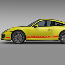 Seitenwangenverkleidung Racing Streifen Aufkleber für Porsche Carrera S
 2