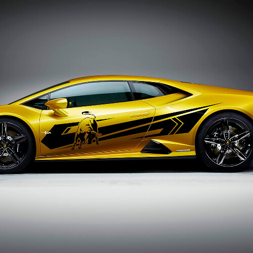 Bull Seitenstreifen Grafiken Racing Vinyl Aufkleber Sticker Grafiken für Lamborghini Huracan Evo