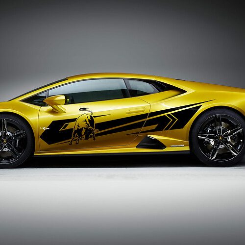 Seitenstreifen Grafiken Racing Vinyl Aufkleber Aufkleber für Lamborghini Huracan Evo
 1