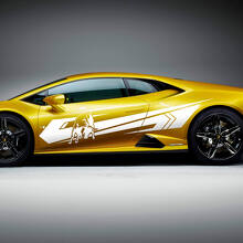 Bull Seitenstreifen Grafiken Racing Vinyl Aufkleber Sticker Grafiken für Lamborghini Huracan Evo 2