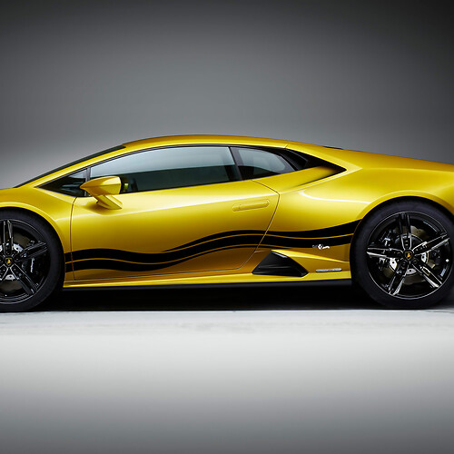 Seitenwellenstreifen Grafiken Racing Vinyl Aufkleber für Lamborghini Huracan Evo
 1