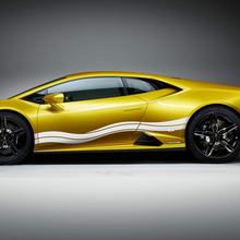 Seitenwellenstreifen Grafiken Racing Vinyl Aufkleber für Lamborghini Huracan Evo
 2