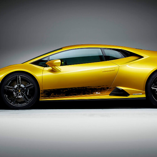 Abgenutztes Seitenstreifen-Vinylaufkleber-Set für Lamborghini Huracan Evo