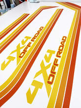 Grafik-Kits - Retro Vintage 4x4 Off-Road Streifen Vinyl Aufkleber für 1991er GMC Suburban
_2