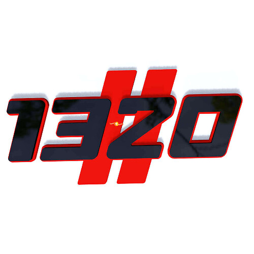 1320 Hash Black and Red 3D — Emblem (Kotflügel)