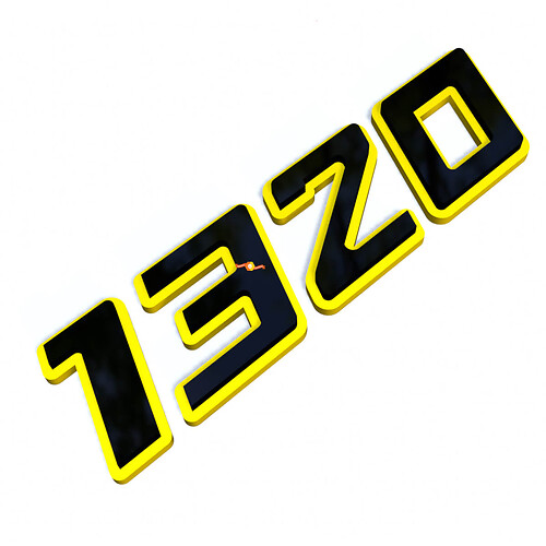 1320 HEMI Kotflügel-Emblem 3D Abzeichen
