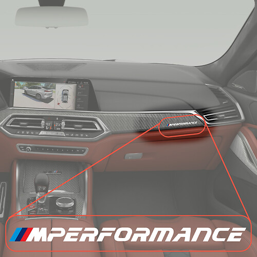 M Performance Innenraum Armaturenbrett Aufkleber Decals Grafik
