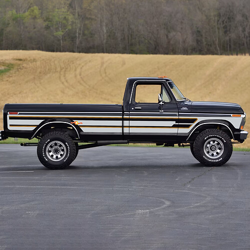 Seiten-Retro-Vintage-Vinylaufklebergrafik passend für 1978 Ford F-150 Ranger Lariat
 1