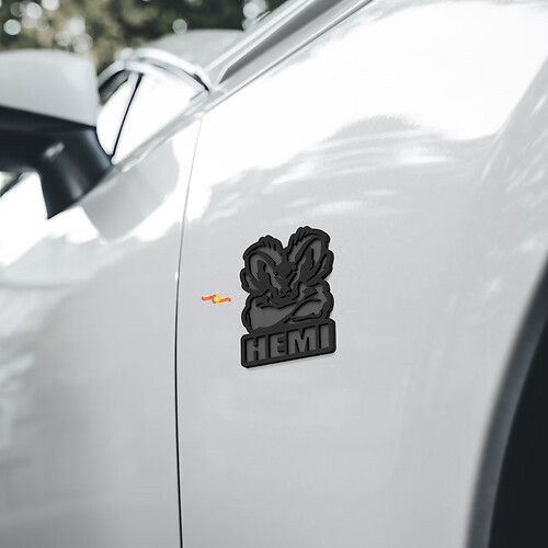 Hemi Ram Muscle Kotflügel Emblem 3D Abzeichen
 1