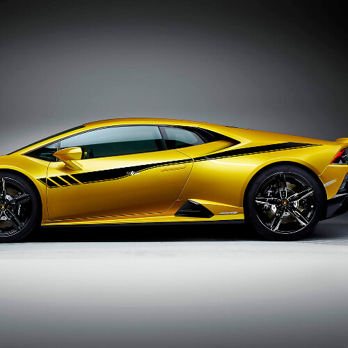 Seitliche Streifen Grafik Racing Vinyl Aufkleber Sticker Grafik 2 für Lamborghini Huracan Evo 1