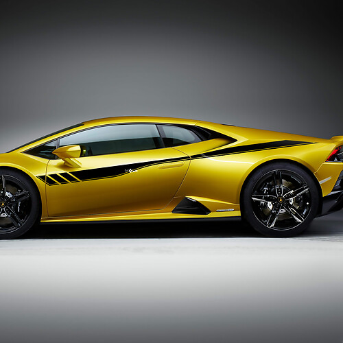Seitenstreifen Grafiken Racing Vinyl Aufkleber Grafiken für Lamborghini Huracan Evo 5
 1