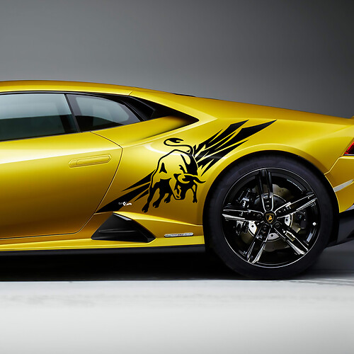 Seitenheckfender Bull Graphics Racing Vinyl Aufkleber Grafiken für Lamborghini Huracan Evo
