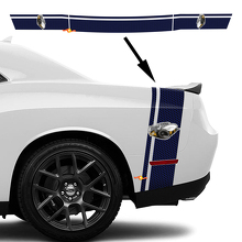 Rumble Bee Style Wabengitter-Motorhaubenstreifen-Aufkleber-Set für Dodge Challenger_3