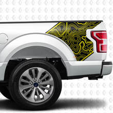 Topografische Karte Rückseiten Vinylaufkleber für Musclecar Truck_2