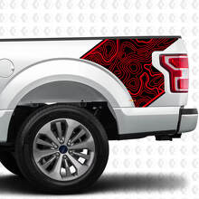 Topografische Karte Rückseiten Vinylaufkleber für Musclecar Truck_3