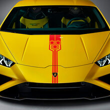 Motorhaubenstreifen Racing Vinyl Aufkleber Grafiken für Lamborghini Huracan Evo
 3
