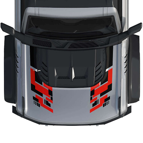 Techno Style Graphics Motorhauben Vinyl-Aufkleberset für Musclecar Pferdestärken Truck