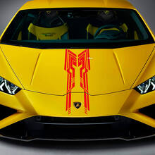Haubendesign Streifen Racing Vinyl-Aufkleber Grafik 4 für Lamborghini Huracan Evo 3
