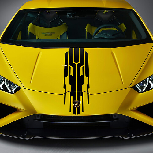 Hood Design Streifen Racing Vinyl Aufkleber Grafiken für Lamborghini Huracan Evo 2