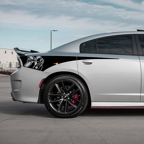 Eisen Scat Pack Heckviertel-Seitenstreifen Vinyl-Aufkleber für Dodge Charger