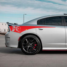 Eisen Scat Pack Heckviertel-Seitenstreifen Vinylaufkleber für Dodge Charger
 3