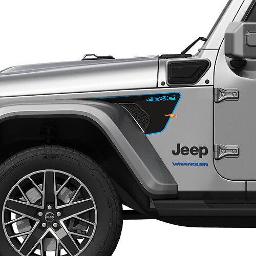4XE Logo Lüftung Kotflügel Vinyl Aufkleber Sticker für Jeep Wrangler