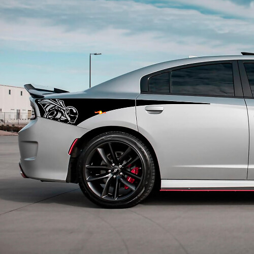 Eisen Bienen Scat Pack Heckviertel Seitenstreifen Vinyl Aufkleber für Dodge Charger
