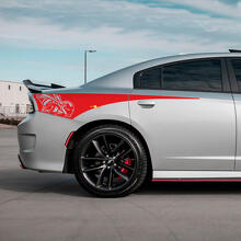 Eisen Bienen Scat Pack Heckviertel Seitenstreifen Vinyl Aufkleber für Dodge Charger
 3