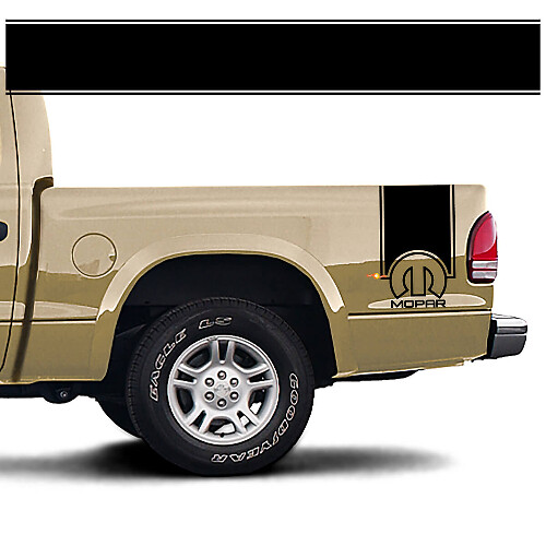 Mopar-Stil Vinyl-Aufkleberset für hintere Seitenstreifen für Dodge Dakota