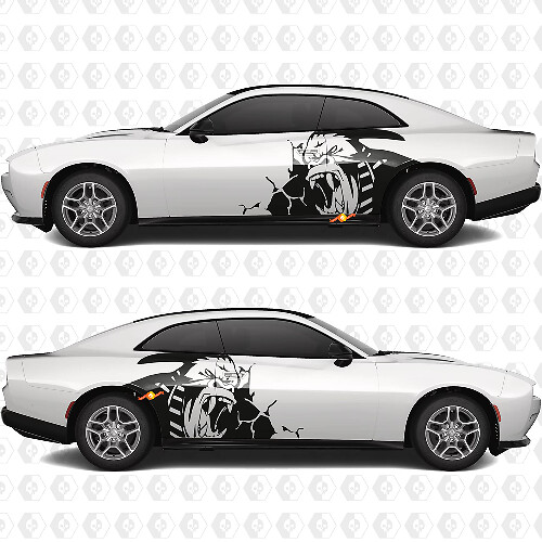 Seite Angry Gorilla Kong Seite Dodge Challenger oder Charger Aufkleber Sticker
