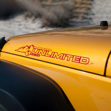 UNBEGRENZTE Topografische Karte Berg Jeep Wrangler Motorhauben-Aufkleber Rubicon Sahara JL JK CJ TJ YJ
 3