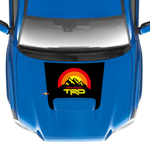 TRD Mountains Vintage Retro Heritage Streifen Wrap Hood Aufkleber für Toyota Tacoma
 1