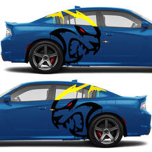 Blood Hellcat Seiten-Vinyl-Aufkleber-Set für Dodge Challenger oder Charger_2
