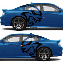 Blood Hellcat Seiten-Vinyl-Aufkleber-Set für Dodge Challenger oder Charger_3