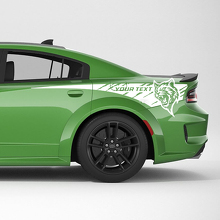 Hellcat Benutzerdefinierte Heckkotflügel Seitenstreifen Vinylaufkleber Kit für Dodge Charger_2
