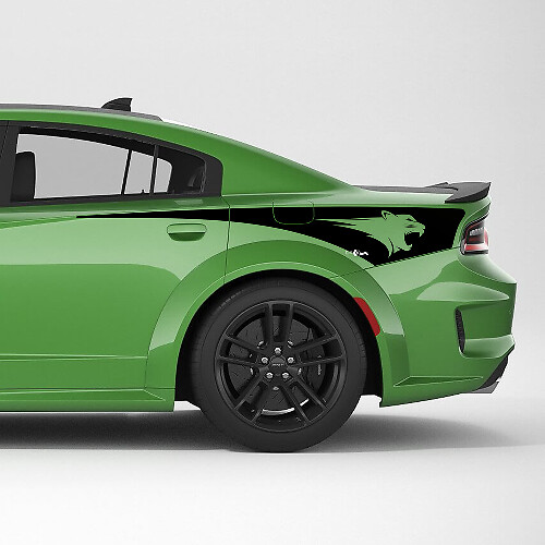 Flammen Heckviertel Seitenstreifen Vinyl Aufkleber für Dodge Charger
