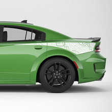 Hellcat Heckviertel-Seitenstreifen-Vinylaufkleber für Dodge Charger
 2
