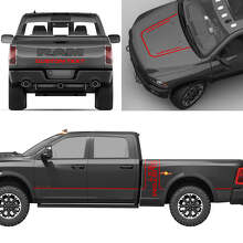 Individuelles Schriftzug-Komplettset Vinylaufkleber für Dodge Ram Power Wagon_2