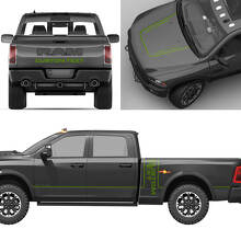 Individuelles Schriftzug-Komplettset Vinylaufkleber für Dodge Ram Power Wagon_5