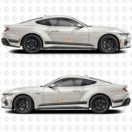 Racing-Stil Seitenstreifen Vinyl-Aufkleber für Musclecar Musclecarmodel