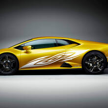 Flames Side Racing Grafik Vinylaufkleber Grafik für Lamborghini Huracan Evo 2