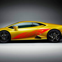 Flames Side Racing Grafik Vinylaufkleber Grafik für Lamborghini Huracan Evo 3