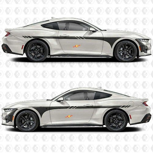 Racing Seitenstreifen Vinyl-Aufkleber Kit für Musclecar Mustang GT